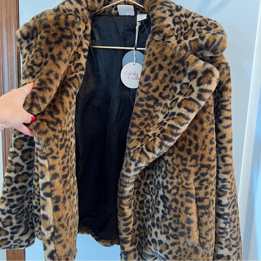 NWT!!! Camila Coelho Ladies XS Luxurious Leopard Print Coat - Picture 7 of 12